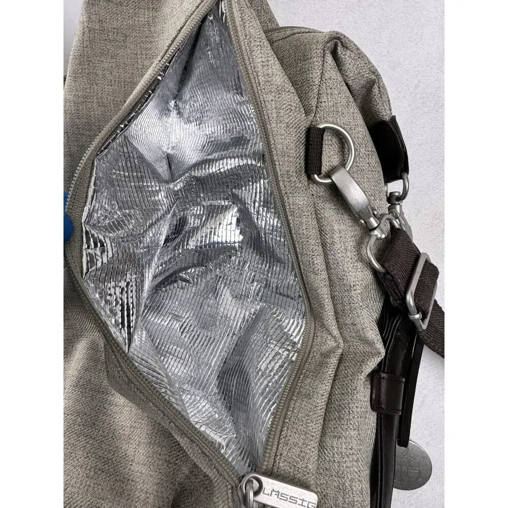 Lässig Green Label Neckline Diaper Bag Eco-Friendly Shoulder Tote Gray